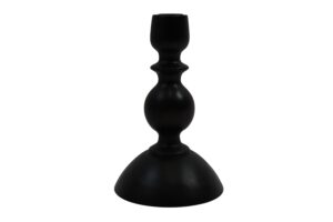 Mango wood taper candle holder d.13.5x21.5cm