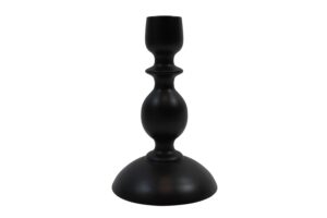 Mango wood taper candle holder d.17.5x28cm