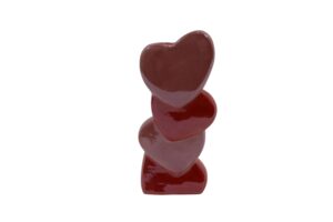 Ceramic vase heart 9.5x5.5x20cm