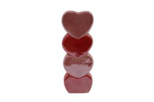 Ceramic vase heart 8x5.3x21cm