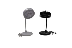 Desk lamp fan w/wireless charger 12x12x33cm