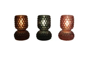 Glass lamp w/led bulb d.10x15cm