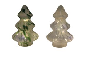 Glass tree w/Led d.14x21cm