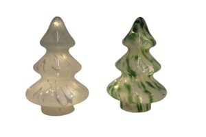 Glass tree w/Led d.19x29cm
