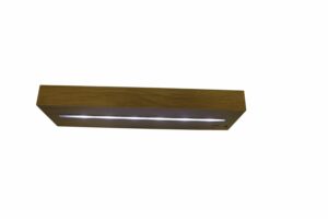 Mdf rechargeable wall shelf w/Led 38x4x12.5cm