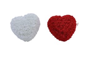 Foam rose heart 23x22x12cm