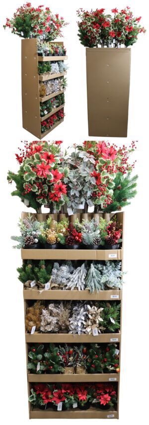 A25111897.jpg Winter flower display Mixed 139 pcs / red green frosted