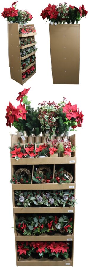 Winter flower display Red - green 113 pcs