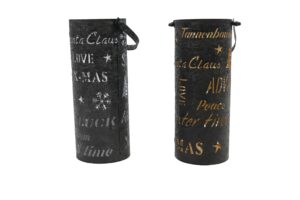 Metal lantern w/handle 13x10x25cm