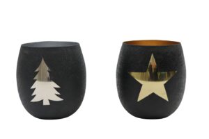 Metal candle holder d.15x16cm