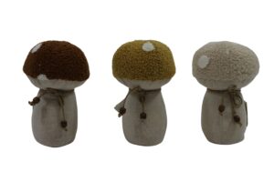 Fabric mushroom d.12x21cm