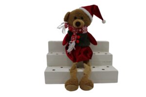 Fabric sitting bear 15x13x23/40cm