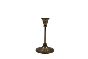 Aluminium taper candle holder d.10.5x18.5cm