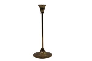 Aluminium taper candle holder d.10.5x28.5cm