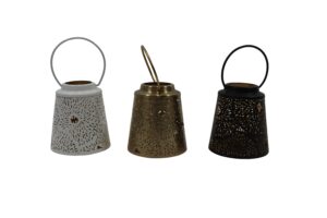 Glass lantern w/handle d.12x13.5cm