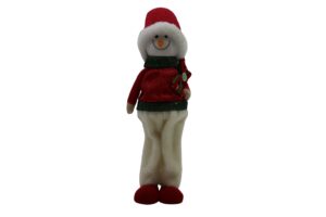 Fabric snowman 17x17x55cm