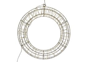 Metal wreath w/Led d.50x8.5cm
