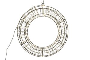 Metal wreath w/Led d.40x7.5cm