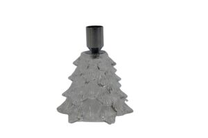 Glass taper candle holder tree d.11.5x13cm