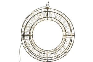 Metal wreath w/Led d.30x6cm