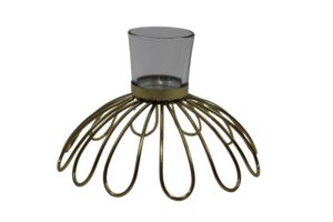 Stainless steel tealight holder d.20x13cm