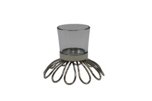Stainless steel tealight holder d.12x9.5cm