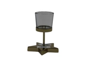 Stainless steel tealight holder 10x10x13cm
