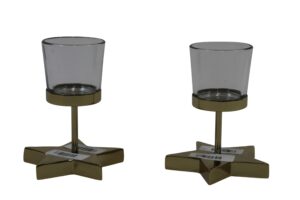 Stainless steel tealight holder S/2