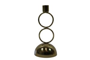 Stainless steel taper candle holder d.9.5x21cm