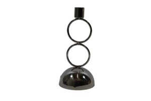 Stainless steel taper candle holder d.9.5x21cm