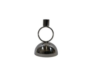 Stainless steel taper candle holder d.9.5x14.5cm