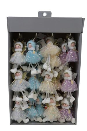 Fabric angel w/hanger 8x4x19cm