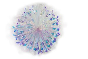 Foil snowflake w/hanger d.40x10cm