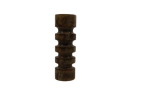 Mango wood pillar candle holder d.10x31cm