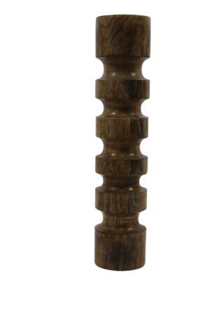 Mango wood pillar candle holder d.10x45cm