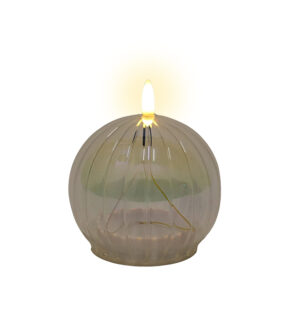 Glass Led candle d.10x12cm
