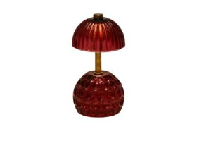Glass lamp w/led d.8x15cm