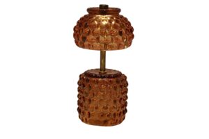 Glass lamp w/led d.10x20cm