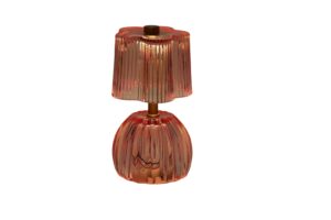 Glass lamp w/led d.8x15cm