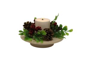 Plastic Led table light w/x-mas deco d.14x11.5cm