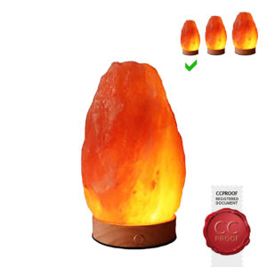 Rechargeable rock salt lamp d.10x18cm