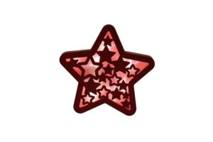 Mdf star w/Led 20x20x2.5cm