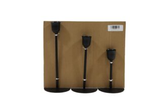 Metal taper candle holder S/3