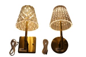 Metal wall Led lamp w/plastic shade 12.5x16.5x26cm
