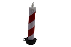 Plastic candle w/Led 12x10x35cm