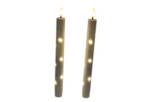 Plastic candle w/Led S/2