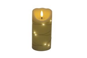 Wax Led candle d.7.5x15cm
