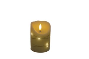 Wax Led candle d.7.5x10cm
