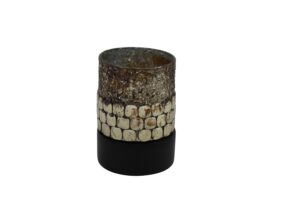 Glass tealight holder d.8.8x12cm