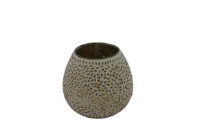 Glass tealight holder d.10.5x10.5cm